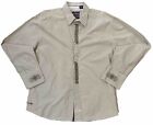 ENGLISH LAUNDRY Christopher Wicks Embroidered Hand Sewn Shirt Cream Size XXL
