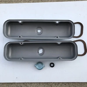67-72 GTO FIREBIRD VALVE COVERS Reproduction Blue NEW Pr. 67-81 Pontiac 326-455 - Picture 1 of 12