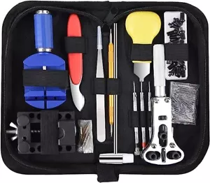 147PCS WATCH REPAIR TOOL KIT WATCHMAKER BACK CASE REMOVER OPENER SPRING PIN BAR - Picture 1 of 24