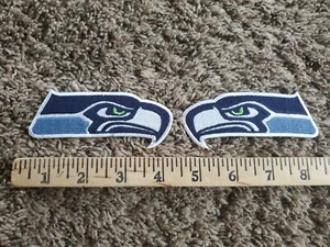 Lot of 2 Seattle Seahawks NFL Authentic Game Jersey Patches Ripon 4.25" x 1.75" - Picture 1 of 4