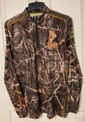 Under Armour Mens Capture Scent Technology  Fitted Camo Hunting 1/4 Zip (Large) - Image 1 of 4