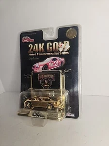 24k gold plated nascar LTD ed 1/9,998 #21 50th anniversary New Old Stock VTG - Picture 1 of 2