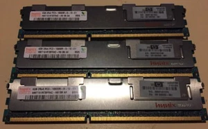 Memoria de servidor HP 12 GB (3 x 4 GB) Hynix HMT151R7BFR4C-H9 4 GB 2Rx4 PC3-10600R - Imagen 1 de 2