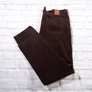 Neu mit Etikett Goodfellow dunkelbraune Cordhose schmale Passform vorne flach Chinohose für Herren 36 x 32 - Bild 1 von 11