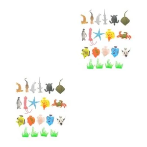 2 Sets Ocean World Model Spielzeug Kind Kinder Kognitives Meerestiere - Bild 1 von 12