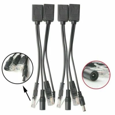 Power Over Ethernet Passive POE RJ45 Injector Splitter Adapter Cable Kit 1 Pair - Image 1 of 4