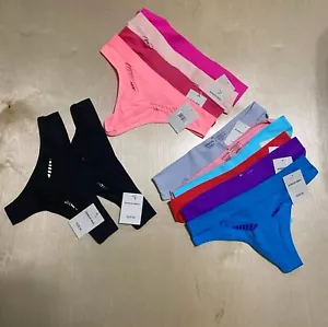 12 Pack Women Cotton Basic Sexy Thongs Underwear Lot Size Medium - Picture 1 of 12