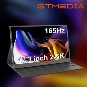 GTMEDIA 165Hz 2.5K Portable Gaming Monitor 17.3" 2560x1440 QHD Extender Screen - Picture 1 of 18