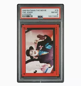 1989 Topps Batman Movie Stickers THE JOKER #15 PSA 8 - Picture 1 of 2