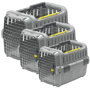 Haustiertransporter Katze Hund robuste Trägerkiste zweitürig Reisekorb Box 3 Größen - Bild 1 von 23