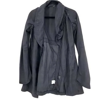 Gabardina Nau negra de longitud media | Hecha en Tailandia Foto 1 de 4