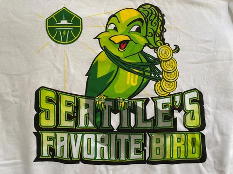 SUE BIRD Seattle Storm T-shirt - white Seattle's Favorite shirt - size XL Cover