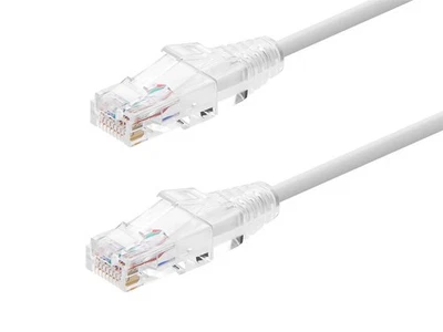 Monoprice Cat6 Ethernet Patch Cable - 0.5 feet - WHite | Snagless RJ45 Stranded - Image 1 of 4