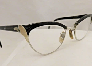 Monturas de gafas vintage de los años 50 Whitney EE. UU. Cateye 12K GF talla 5 3/4 A - Imagen 1 de 11