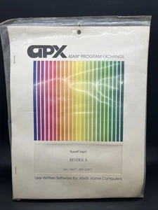 RARE Atari Program Exchange REVERSI II by Russell Segal APX 10077 and 20077 VTG - Afbeelding 1 van 2