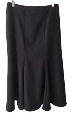 Apostrophe Black Skirt Womens Size 8 A-Line Stretch Career Office Work Lined Zip - Image 1 of 4