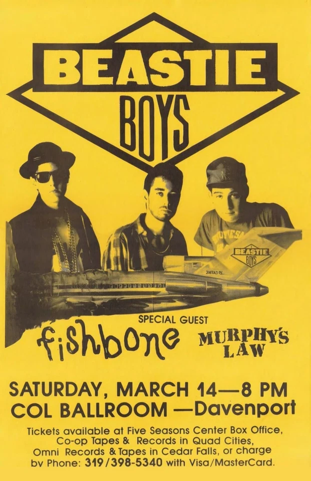 Beastie Boys Yellow Concert Flyer Poster
