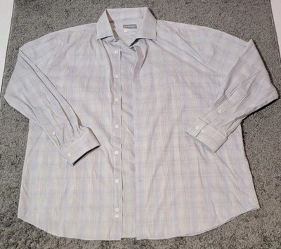 ​Camisa de vestir Michael Kors para hombre 17,5 32/33 XL calce ajustado viaje elástica gris a cuadros Foto 1 de 4