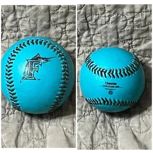 VINTAGE türkis Miami Florida Marlins Autogramm Baseball Ball 1993 Promo Eröffnung - Bild 1 von 7