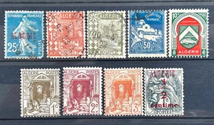Algeria Stamps French Colony Lot of 9 Old Stamps used Nice - Picture 1 of 1