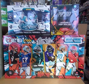 2025 ABSOLUTE CALENDAR + PHOENIX & CERTIFIED  HOBBY FOOTBALL SEALED  BOXES - Picture 1 of 1