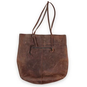 Jack & Chris Vintage Leder Beuteltasche Tasche braun Distressed Harness 15x15x5 - Bild 1 von 17
