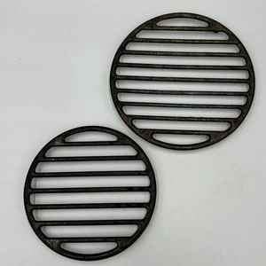 L E Mason Co Cast Aluminum Broil Rack Trivets No 7 and 8 Set of 2 - Picture 1 of 8