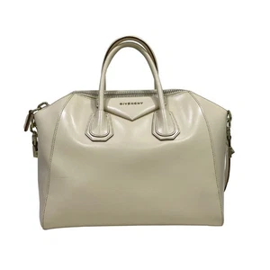 GIVENCHY glossy beige color Antigona M size 2WAY - Picture 1 of 7