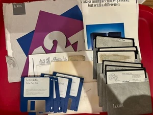 LOTUS 123 1-2-3 Release 2.01 Software 5.25" 3.5”Floppy 1986 Program Vintage - Picture 1 of 1