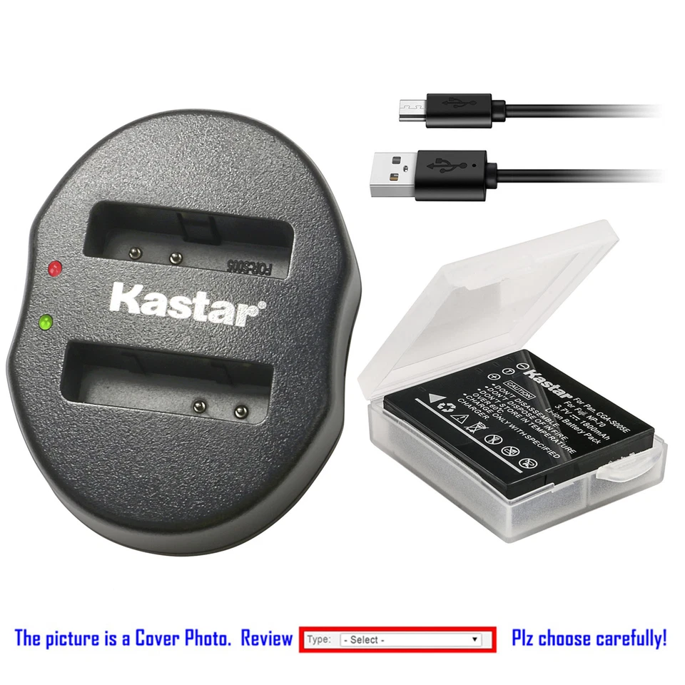 Kastar Battery Dual USB Charger for Ricoh DB-60 DB-65 Ricoh GR G600 G700 G700SE - Image 1 of 4