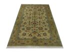 Hand-Knotted 6'X4' Super Fine Oushak Rug (Gold) - Traditional Living Room Accent