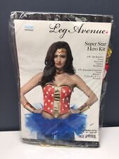 LEG AVENUE SUPER STAR HERO KIT WONDER WOMAN WOMEN HALLOWEEN COSTUME