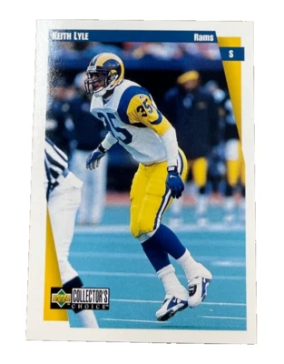 1997 UPPER DECK COLLECTOR'S CHOICE CARD # 258 Keith Lyle - St. Louis Rams - Image 1 of 2