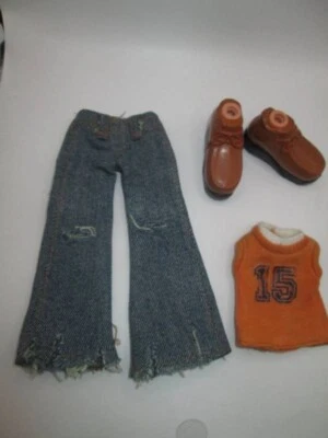 Ropa y zapatos para muñeca Bratz Boyz ~❤️~ Top naranja, jeans, mocasines #438 Foto 1 de 2