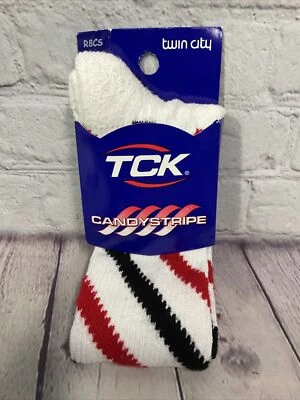 TCK Candystripe Socks Size Small Durable Breathable Comfortable White New - Image 1 of 4