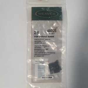 Weaver Top Mount Base 25 48025 Gloss Made In USA - Picture 1 of 5