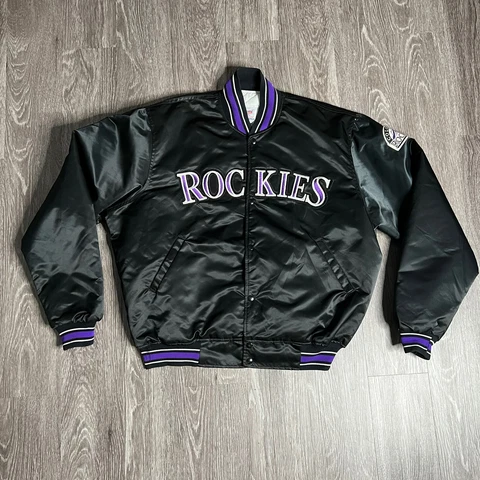 Colorado Rockies Vintage 90's Starter Diamond Collection Satin Jacket XXL Cover