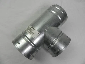 DuraVent 4GVT - 4" Inner Diameter Type B Round Gas Vent Pipe Double Wall Tee - Picture 1 of 8