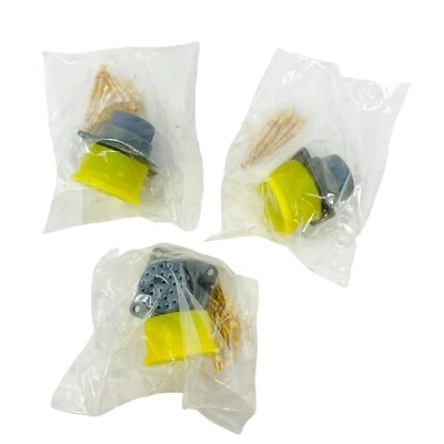 3 pcs Circular MIL Spec Connector Receptacle 26 Position with Gold Contact Pins - Image 1 of 4