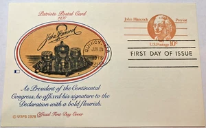 FDC US 1978 #UX74 John Hancock  Post Card Fleetwood Cachet - Picture 1 of 1