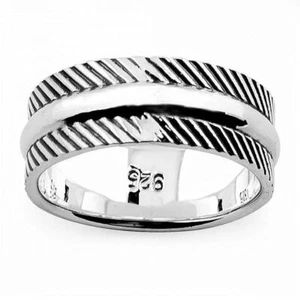 Anti-Tarnish Sterling Silver Men's Ring (Size 9) - Picture 1 of 2