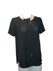 gnw Women’s Size S Black Pleated Pull-Over Blouse - Picture 1 of 10