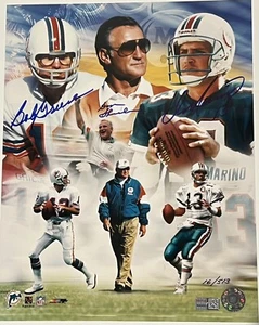 BOB GRIESE DON SHULA DAN MARINO Signed Autographed 11x14 Photo Dolphins Tristar - Picture 1 of 4