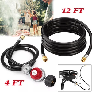 12 Fuß Propan Verlängerungsschlauch mit 3/8 Zoll weiblicher Flare-Fitting & 3/8 Zoll männlicher Flare - Bild 1 von 18