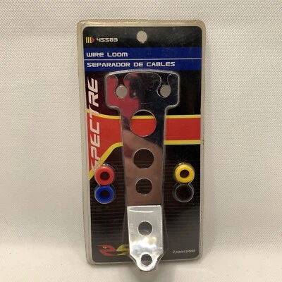 SPECTRE 45583 CHROME SPARK PLUG WIRE HOLDERS LOOM SEPARATOR OLD STYLE CAL - Image 1 of 2