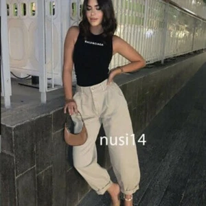 ZARA NEW WOMAN HIGH-WAIST SLOUCHY JEANS PANT ECRU 8643/992 - Picture 1 of 2