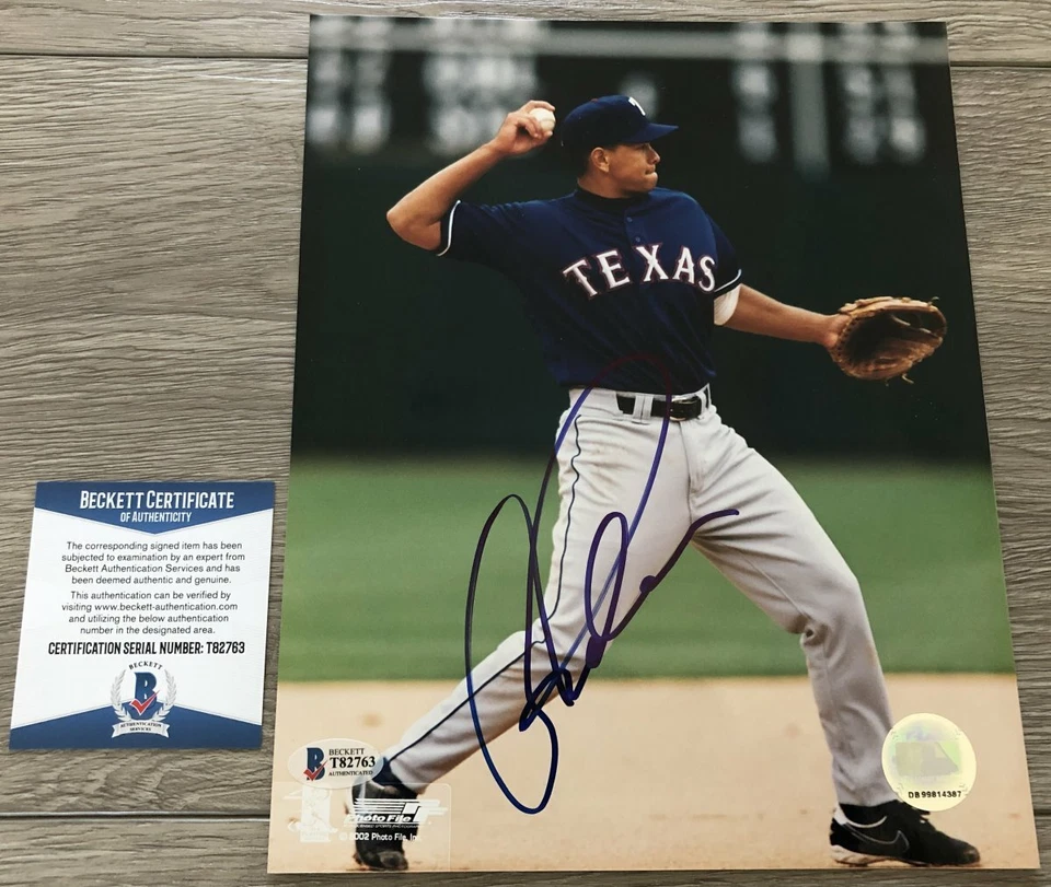 ALEX RODRIGUEZ SIGNED AUTOGRAPH TEXAS RANGERS 8x10 PHOTO BAS BECKETT COA - Image 1 of 1