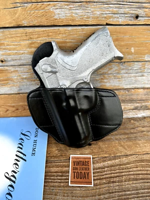 Vintage Don Hume Black Leather H721 OT OWB Holster For S&W 4513TSW 4553 TSW LEFT - Image 1 of 2