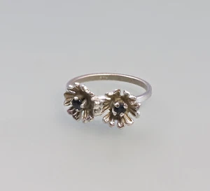 9125039-d Saphir-Ring Blüten 835er Silber Gr.51 - Picture 1 of 1