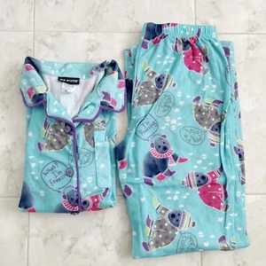 Kids 2-Piece Winter Polar Bear Themed Pajama Set Joe Boxer Girls Large (10/12) - Picture 1 of 7